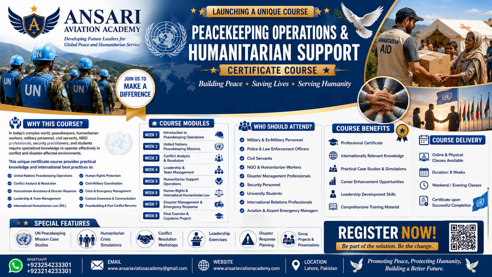 Certificate in Peacekeeping Operations & Humanitarian Support